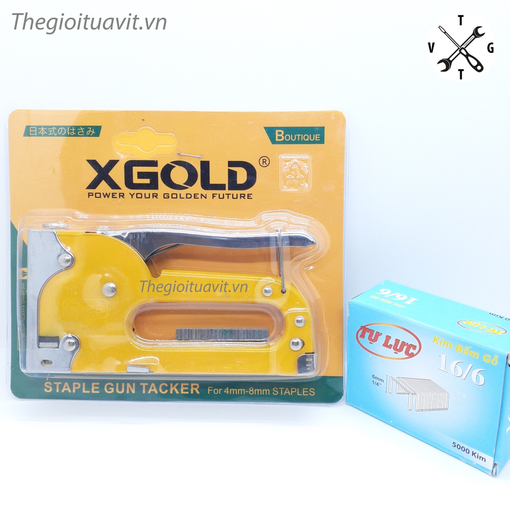 Súng bắn ghim gỗ XGOLD chính hãng 4mm-8mm