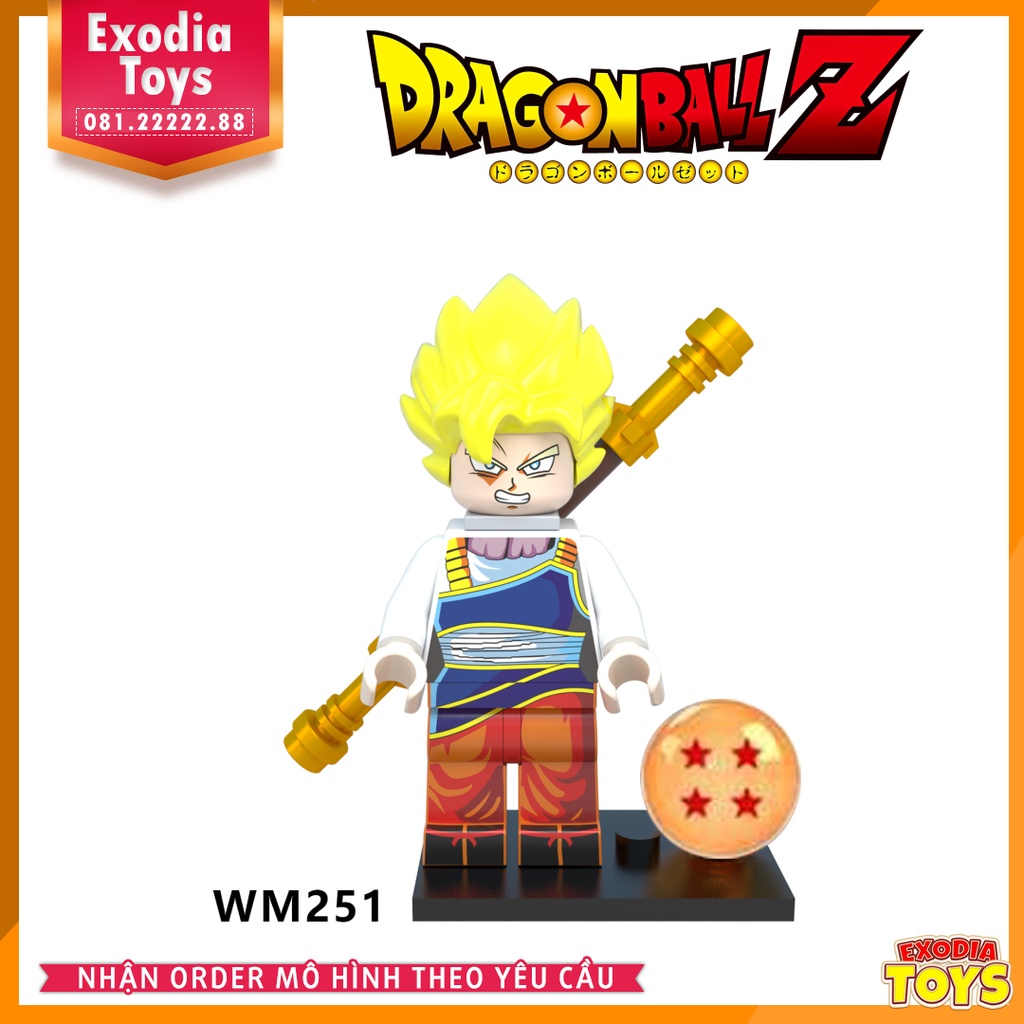 Xếp hình Minifigure nhân vật truyện manga Dragon Ball : 7 viên ngọc rồng - Đồ Chơi Lắp Ghép Sáng Tạo - WM 6032