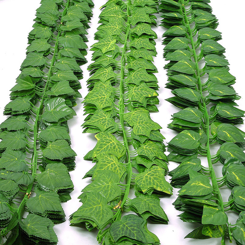 210CM Long artificial plant green lvy leaves/Hanging ivy leaf plants vines/DIY Plant for home garden party decor