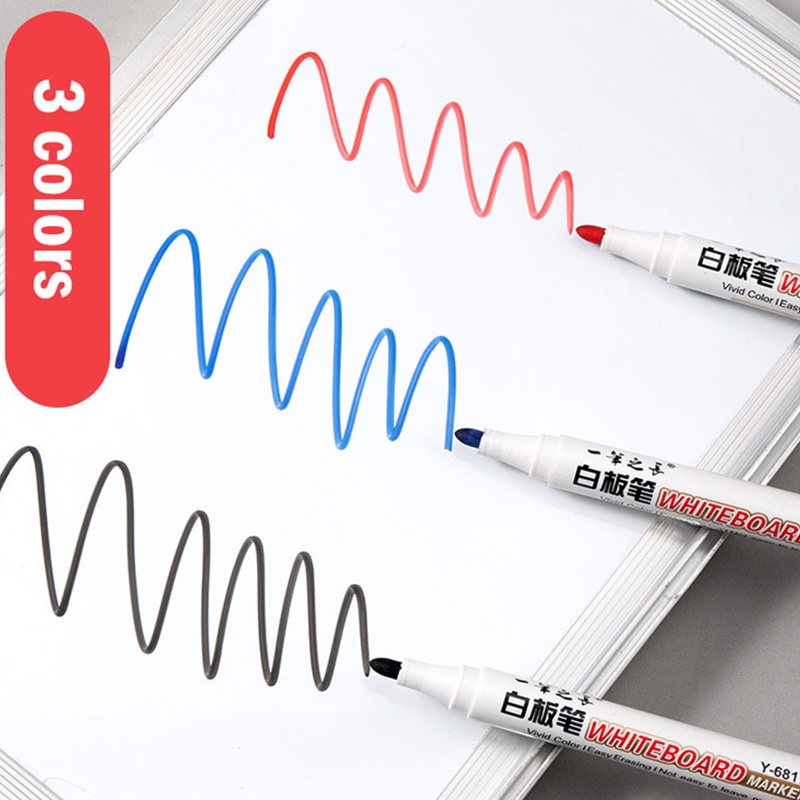 Set 5 Bút Lông Viết Bảng Màu Trắng / Đen / Đỏ