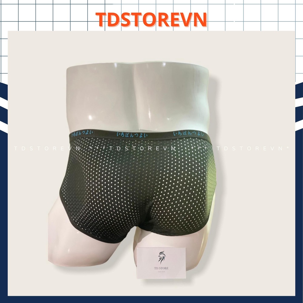Quần sịp nam tam giác chất liệu cotton co giãn 4 chiều dạng lưới thông hơi thoáng khí có size tới 85kg Tdstorevn TD01