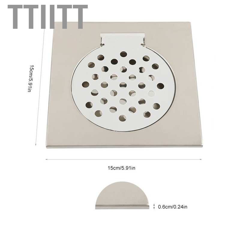 Tấm thoát nước hình vuông làm từ thép không gỉ sử dụng cho nhà tắm nhà bếp tiện dụng