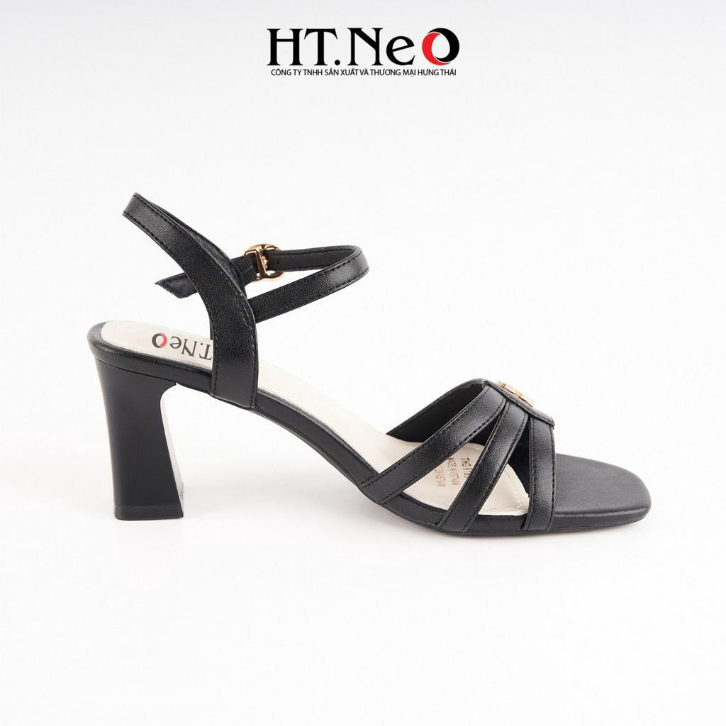 Sandal nữ HT.NEO Mũi vuông , đế trụ chắc chắn cao 7cm siêu xinh, thiết kế  trẻ trung, thanh lịch SDN191