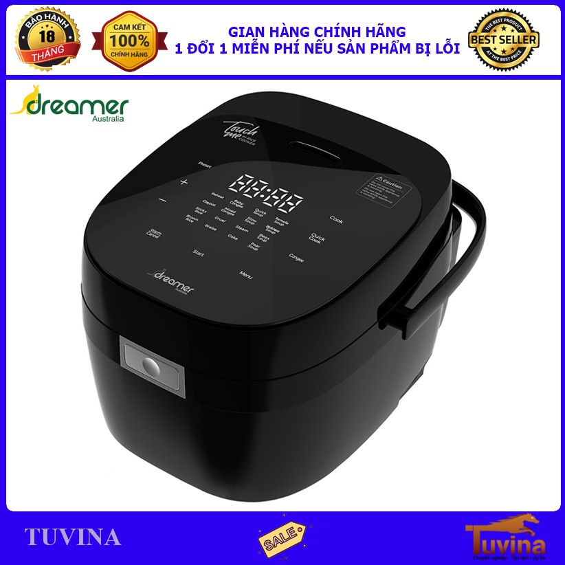 Nồi Cơm Điện Cao Tần 19 Chức Năng Nấu Ăn Dreamer DR-IH15B 1.5 Lít - Phím Cảm Ứng - Hàng Chính Hãng (Bảo Hành 18 Tháng)