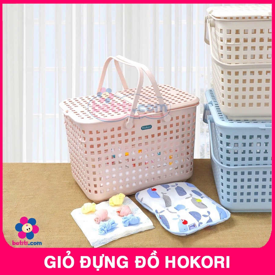 Giỏ Đựng Đồ Đi Sinh Có Xách Quai Giữa Cỡ To - Làn Đựng Đồ Cho Bé Hokori Loại Kích Thước Lớn