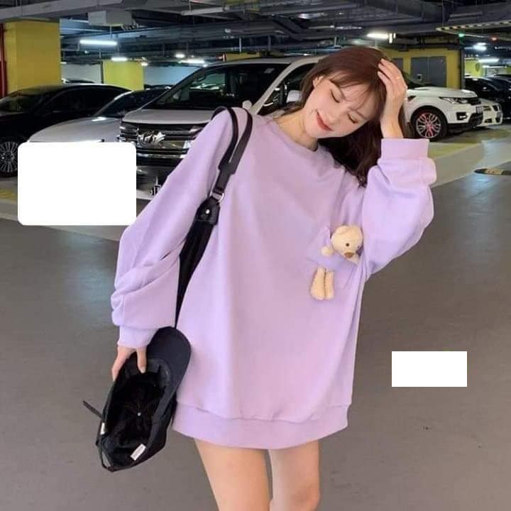 Áo Nỉ Thu Đông Mix Gấu Hót 3 Màu Y Hình X.Store