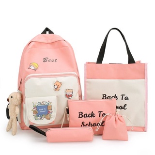 Balo 4 Món Ulzzang học sinh sinh viên laptop cấp 1 2 3 - Back to school