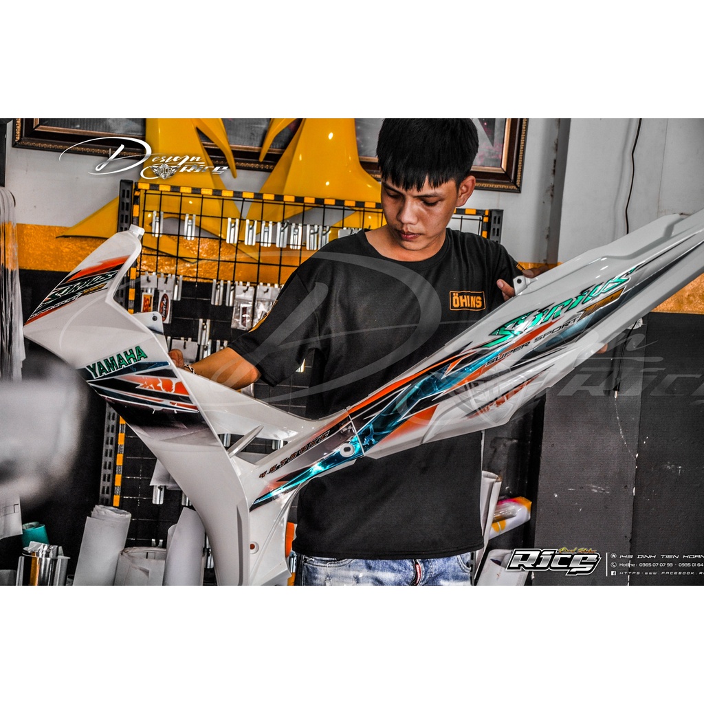 Tem Sirius Full Trắng Mẫu Tia Sét Rạng nứt phối màu Cam