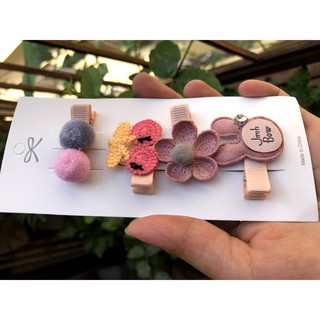 Set 4 kẹp tóc dễ thương cho bé gái
