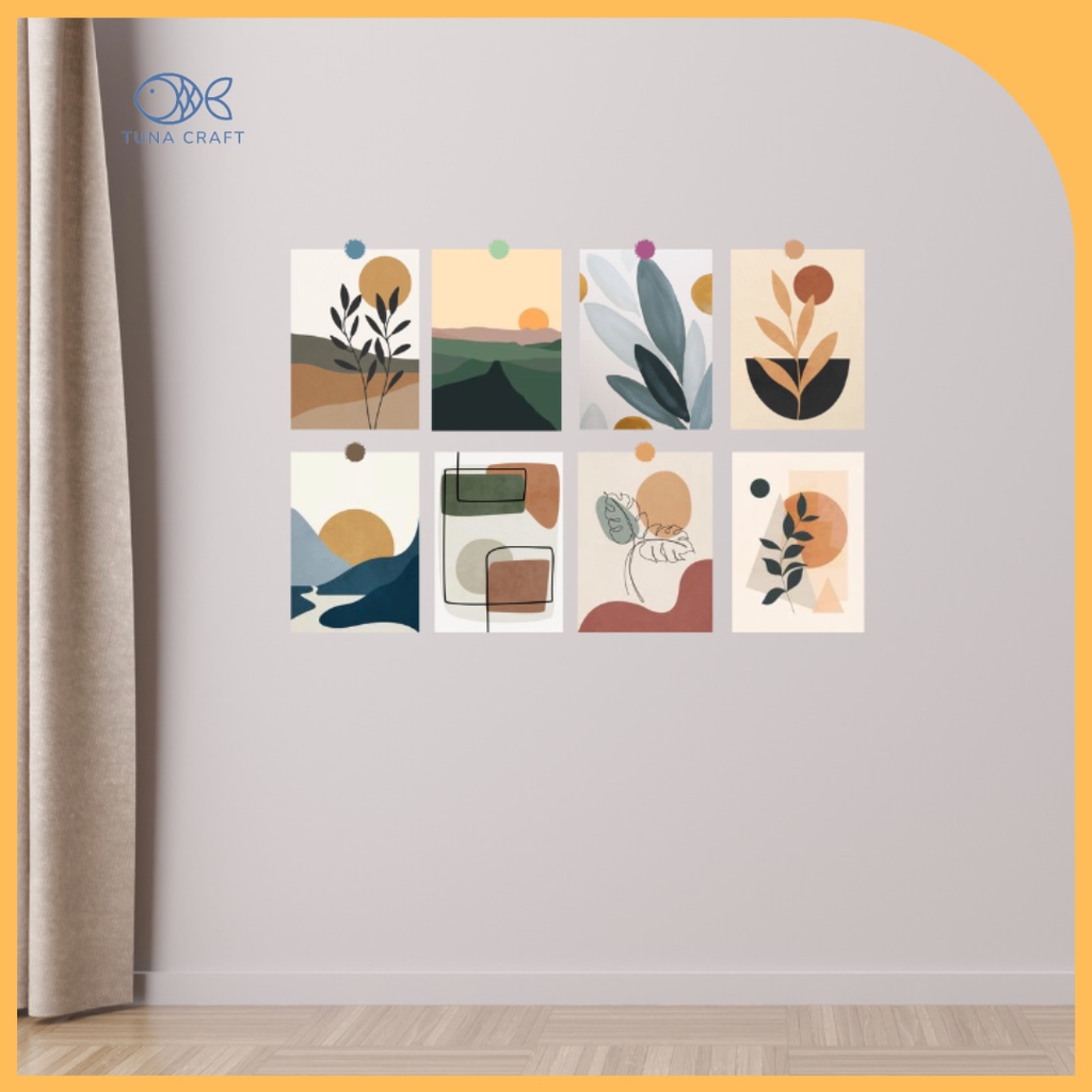 Tranh Decor Phòng Khách Phông Nền Chụp Ảnh Poster Dán Tường Vintage Phong Cách Hàn Quốc