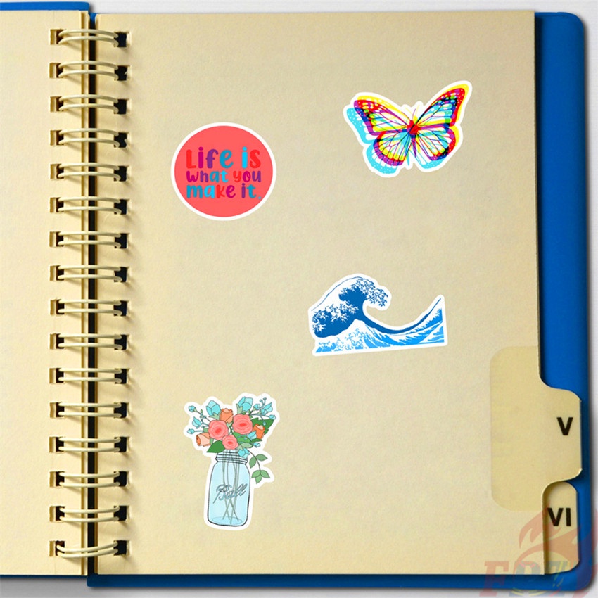 100Pcs/Set ❉ VSCO Healing Vibes Series A Stickers ❉ DIY Fashion Waterproof Doodle Decals Stickers
