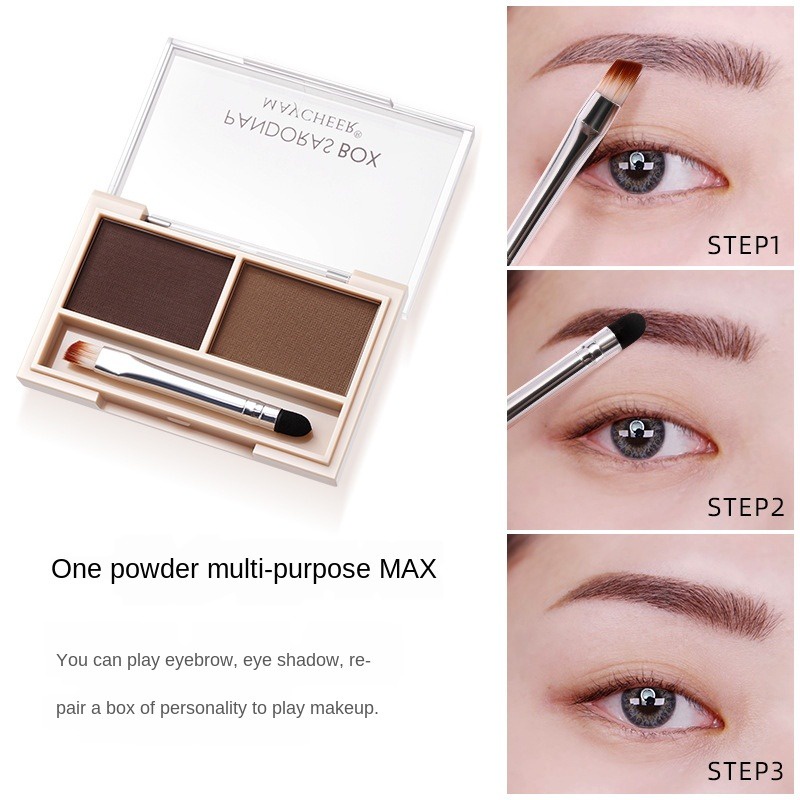 Bảng phấn trang điểm lông mày MAYCHEER 2 màu sắc tự nhiên chống thấm nước và mồ hôi lâu trôi