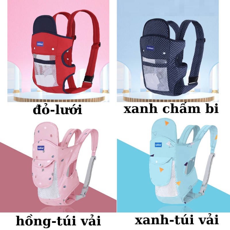 Địu Em Bé Sơ Sinh Có Đỡ Cổ Đa Năng Gọn Nhẹ Hàng Chất Lượng Cao, Đai Địu Em Bé Đi Xe Máy BABYJOY