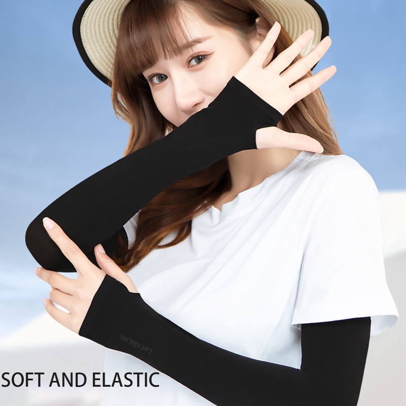 Tmdbyx Găng Cánh Tay Làm Mát Chống Tia Uv Có Lỗ Đeo Ngón Tay Cái Cho Hoạt Động Thể Thao Ngoài Trời