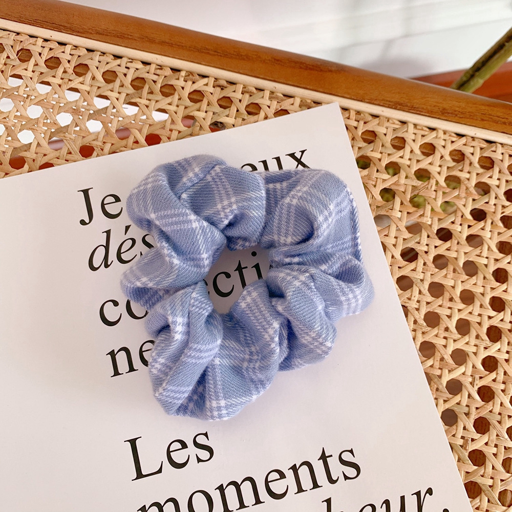 Dây Buộc Tóc Co Giãn Họa Tiết Caro Thời Trang Cho Nữ d5217