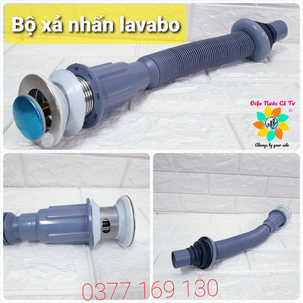 Bộ xả Lavabo 1 nhấn Xám