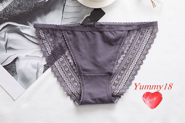 Quần lót cotton phối ren 1 dây hông sexy C96