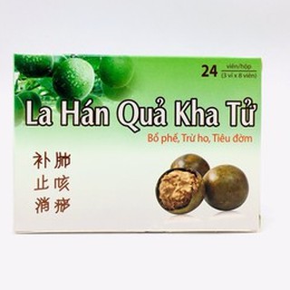 Kẹo ngậm LA HÁN QUẢ KHA TỬ giúp bổ phế, trừ ho, tiêu đờm - HỘP 20 viên