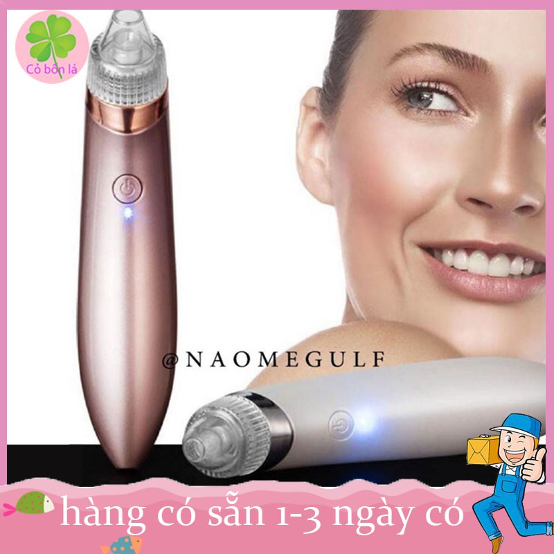 Máy Hút Mụn, Đầu Đen Cám Bọc Cầm Tay Mini Blackhead Spa Hút Nặn Mụn Trứng Cá Tặng 3 Đầu Hút Đa Năng