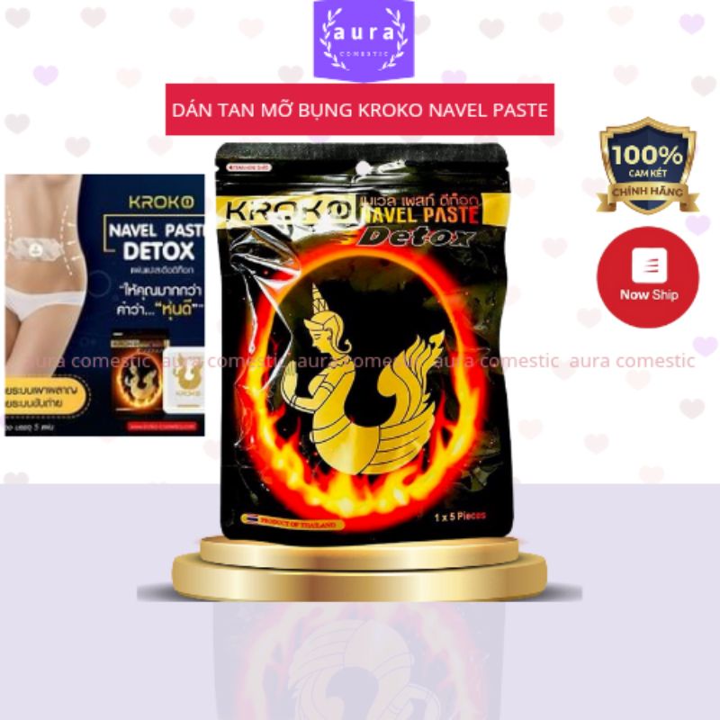 5 Miếng Dán Tan Mỡ Bụng Kroko Thái Lan Navel Paste