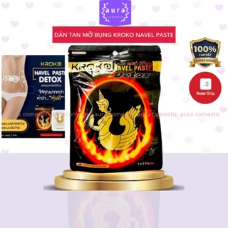5 miếng dán tan mỡ bụng kroko thái lan navel paste