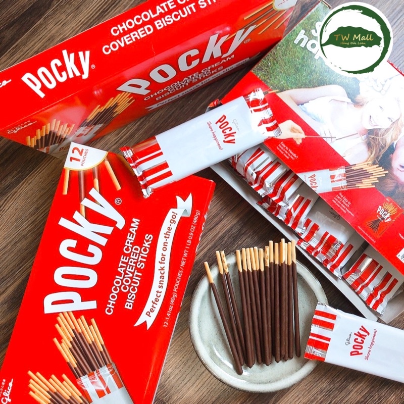 HỘP BÁNH QUE POCKY GLICO VỊ CHOCOLATE CREAM 480g - TW MALL