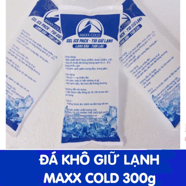 Đá khô gel giữ nhiệt Maxxcold túi 300g