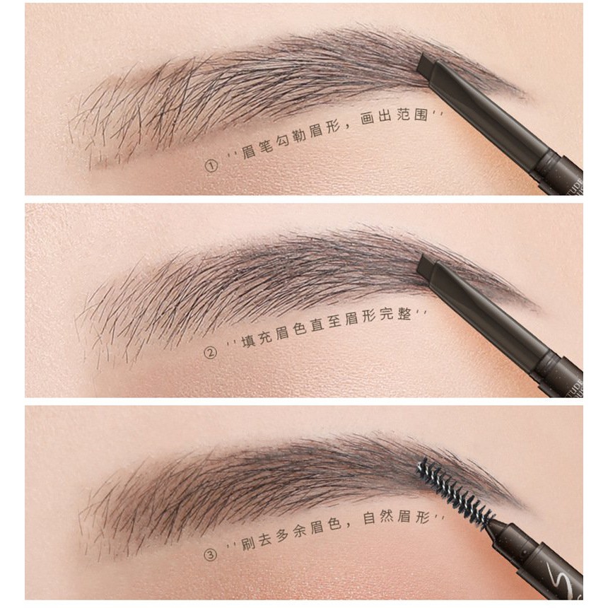 Bút Kẻ Mày 2 đầu Drawing Hiệu Ứng 3D Không Thấm Nước, Mồ Hôi, Lâu trôi Minbeauty (G13)