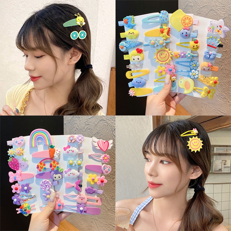 Bộ kẹp tóc Acrylic thiết kế nhỏ nhắn phong cách hàn quốc dễ thương