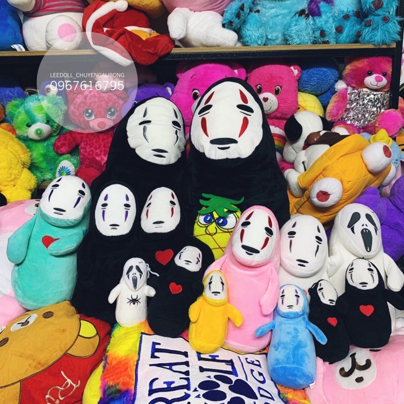 Gấu Bông Ma Vô Diện Kaonashi Spirited Away trang trí Halloween