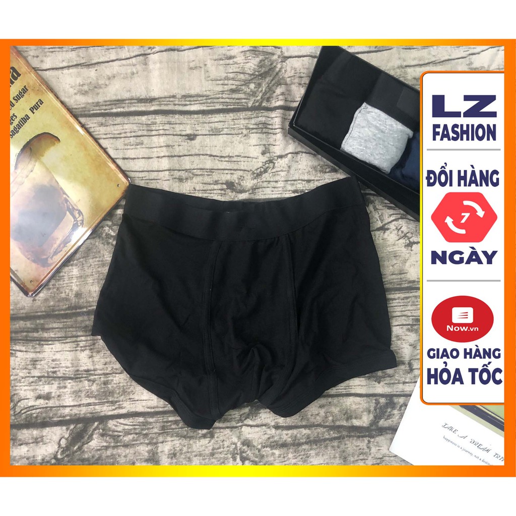 Hộp 3 quần lót boxer nam chất cotton thoáng mát, 3 màu ngẫu nhiên - LZ FASHION - QS001