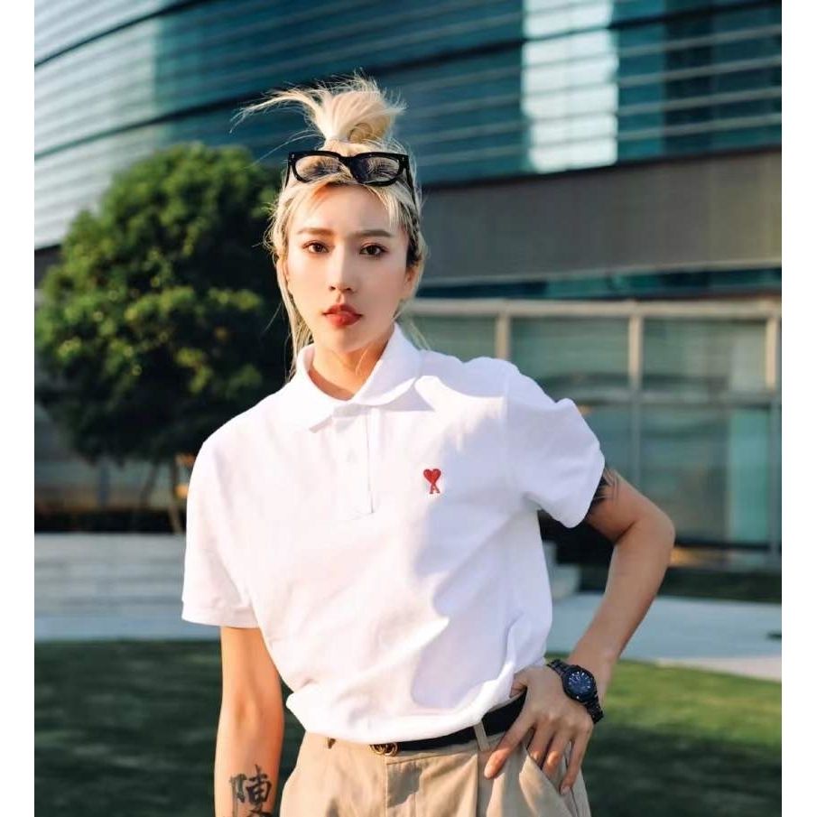 Ami  Áo Thun polo Phong Cách Đường Phố Mới Dành Cho Cặp Đôi