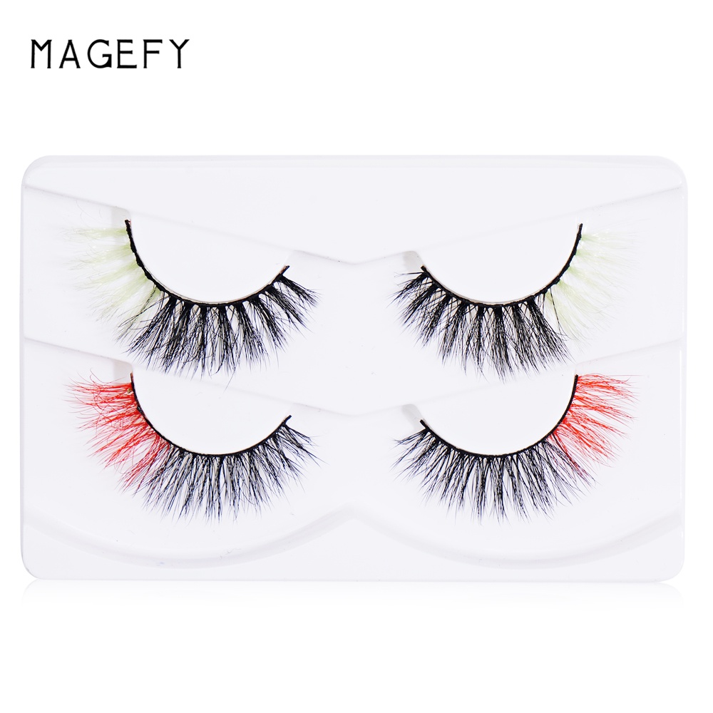 [Hàng mới về] Set 2 cặp lông mi giả MAGEFY cong dày màu sắc đa dạng