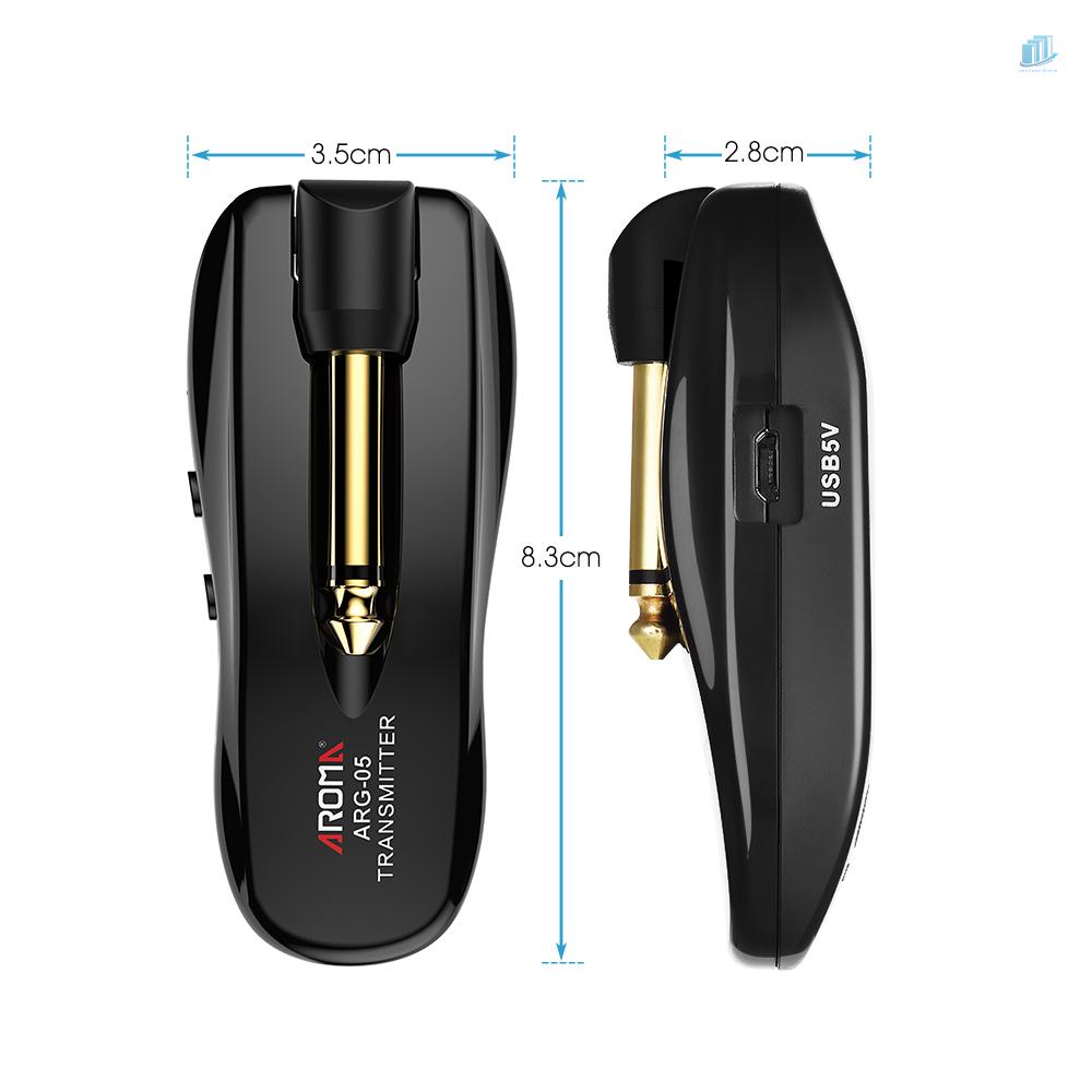 Bộ Truyền Nhận Tín Hiệu Âm Thanh Không Dây AROMA ARG-05 115 Feet Dành Cho Đàn Guitar Điện Có Thể Sạc Lại