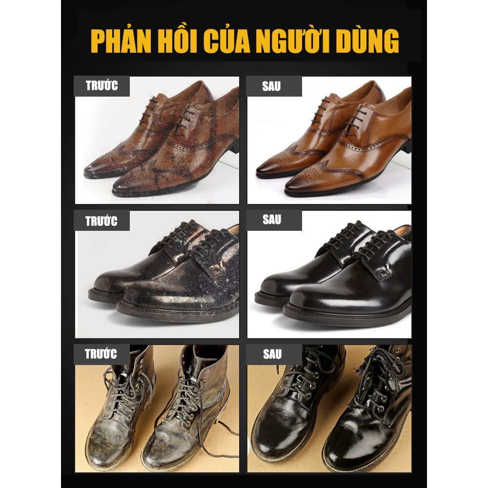 Xi đánh giày da dạng lỏng LIQUID SHOE POLISH đa năng 75ml đen trắng nâu