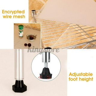 Stainless Steel Double-layer Microwave Oven Rack + Hook Kitchen Storage Holder