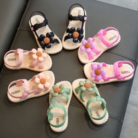 DÉP SANDAL QUAI NHỰA DẺO GẮN HOA CHO BÉ