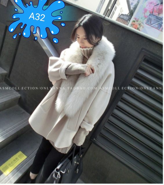 AO KHOÁC DÀI,CỔ LÔNG, PHONG CÁCH HÀN QUỐC