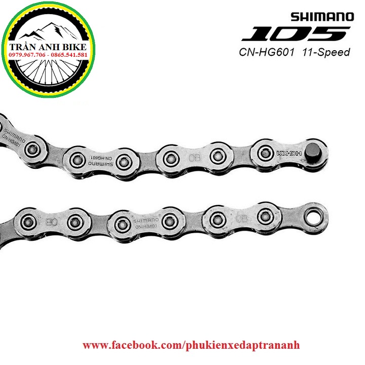 Xích sên xe đạp Shimano 105 5800 CN-HG601 11 Speed - chính hãng