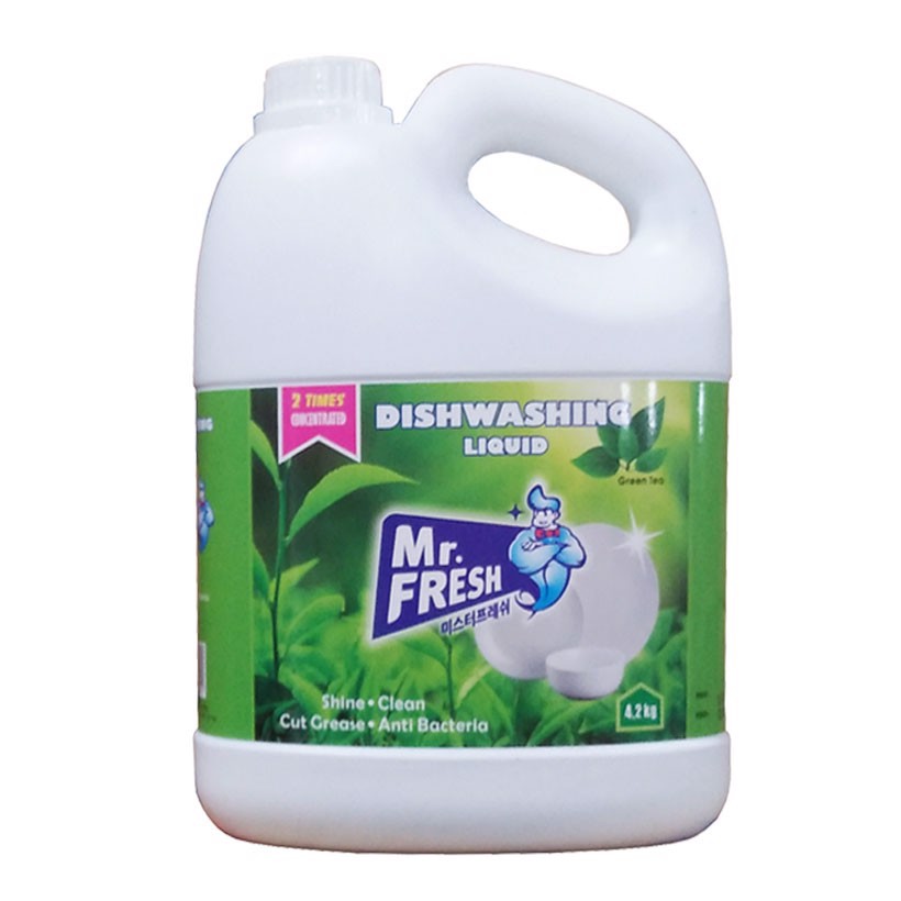 Nước rửa chén bát siêu sạch Mr.Fresh 4.2L Hương Trà xanh