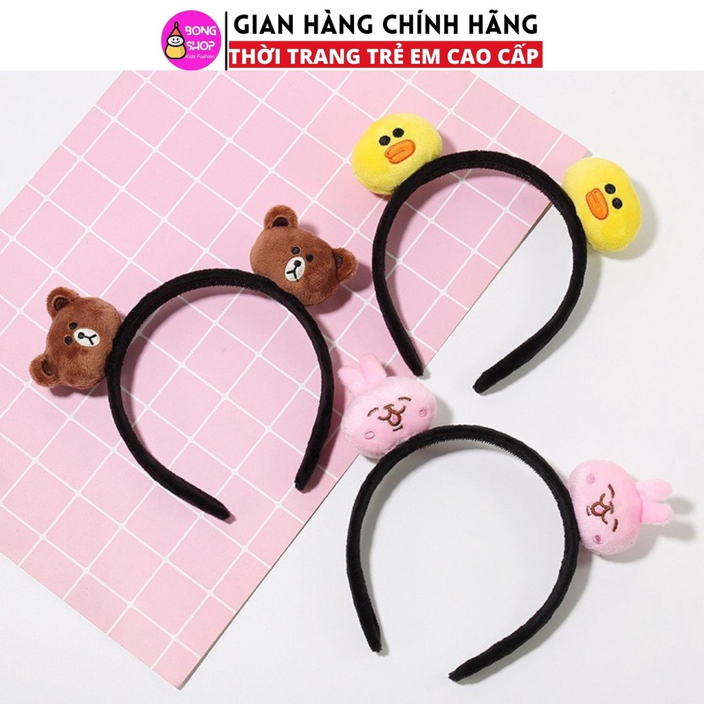 Băng Đô Cài Tóc Chống Trượt Hình Chú Gấu,Thỏ, vịt Nhồi Bông Dễ Thương