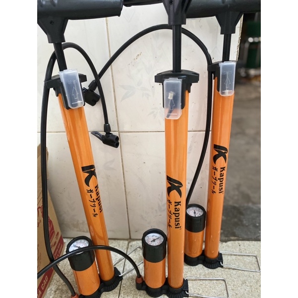 Bơm tay xe đạp, xe máy Kapusi có đồng hồ bơm nhanh,nhẹ tay