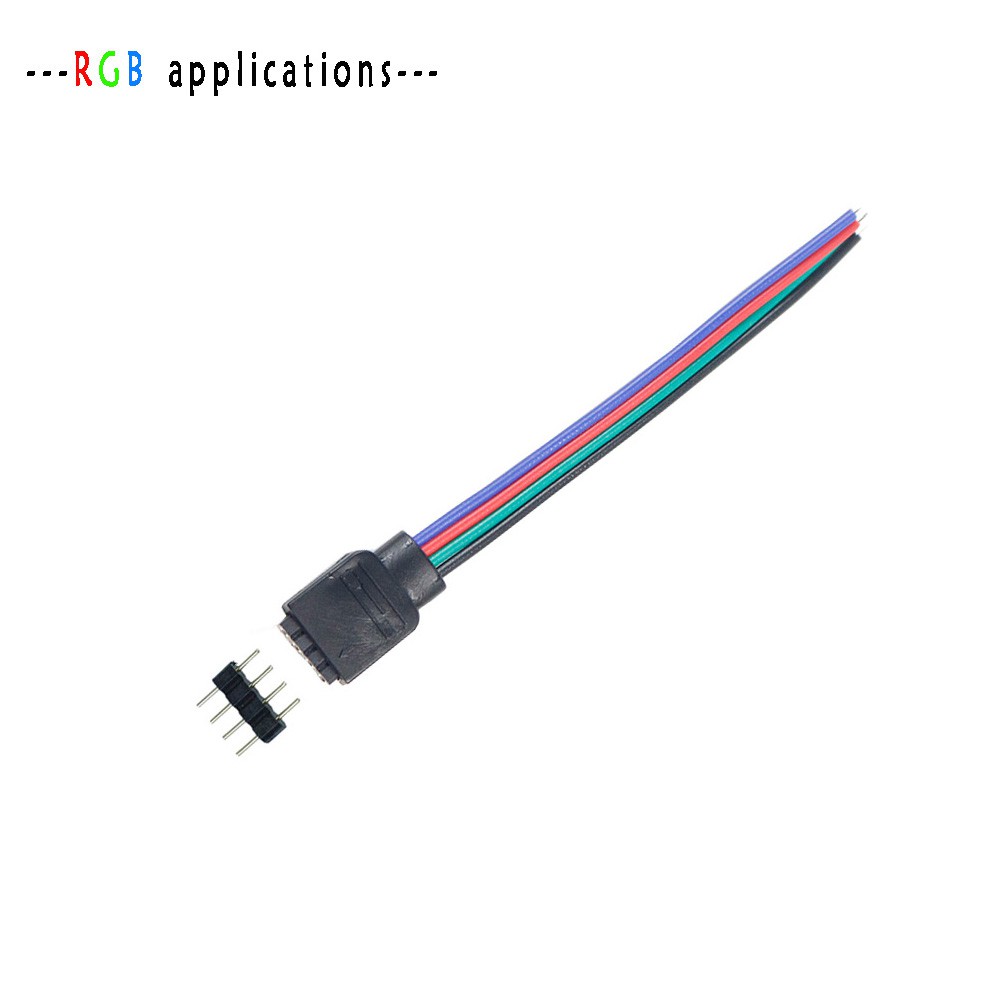 Set 50 Đầu Nối Dây Đèn Led 4 Pin Rgb Cho Dải Đèn 3528 5050