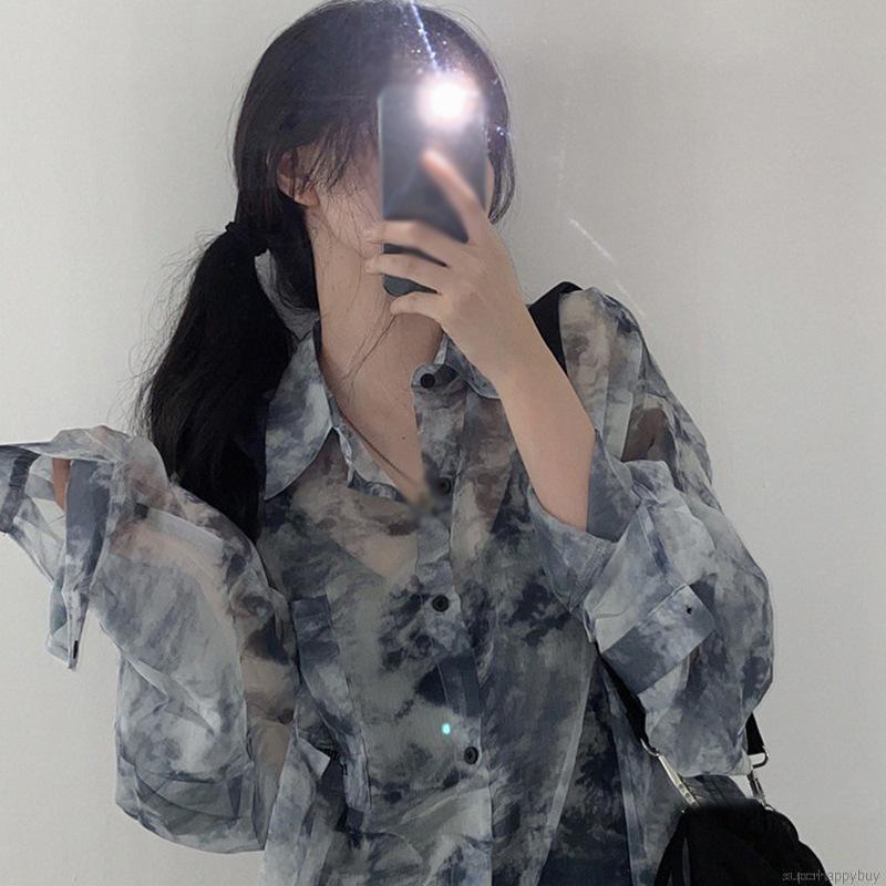 Áo sơ mi dài tay cổ lật phong cách Hàn Quốc thời trang dành cho nữ