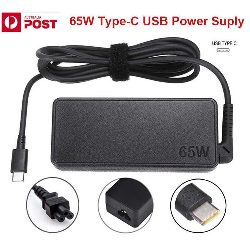 Bộ Sạc Laptop 65W USB-C Type-C AC Cho Dell Lenovo Thinkpad Yoga HP ASUS