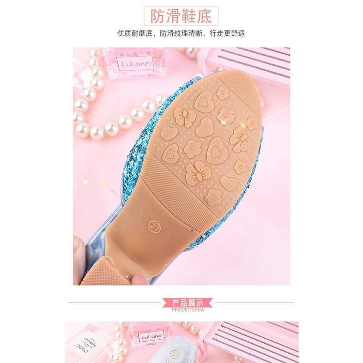 Dép Sandal Cao Gót Đế Mềm Hở Ngón Đi Trong Nhà Dành Cho Bé Gái