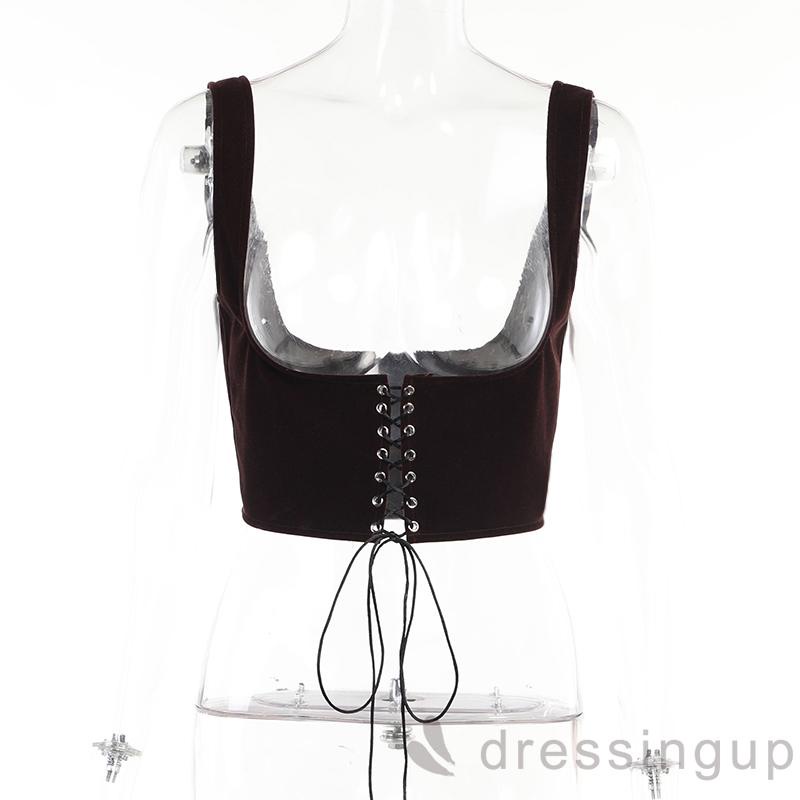 Áo corset màu trơn phong cách cá tính cho nữ