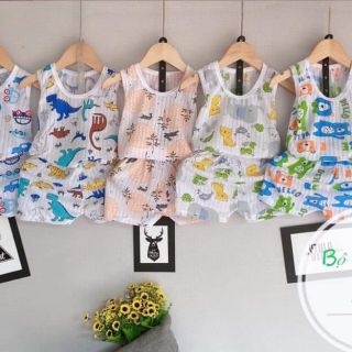 Xả lô 7 bộ cotton giấy 99k cho bé từ 4-15kg cực xinh