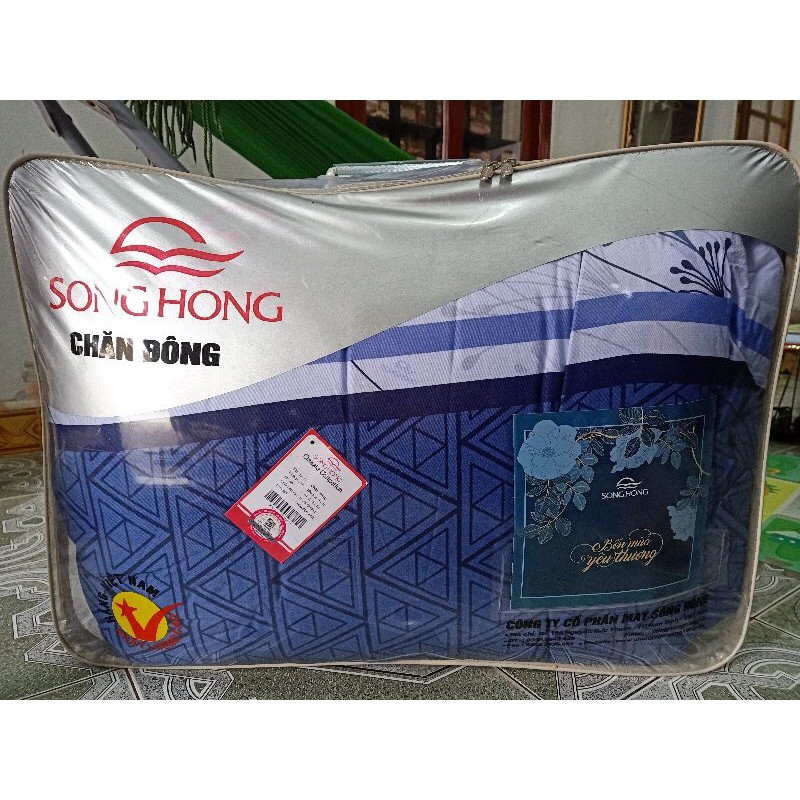 Chăn đông siêu nhẹ cao cấp Sông Hồng 100%Cotton