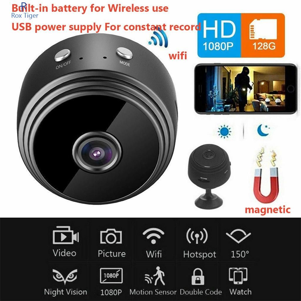 Máy Quay An Ninh Không Dây mini PTZ 1080P HD Có Tầm Nhìn Ban Đêm DVR Thể Thao DV Kết Nối wifi Đến Điện Thoại